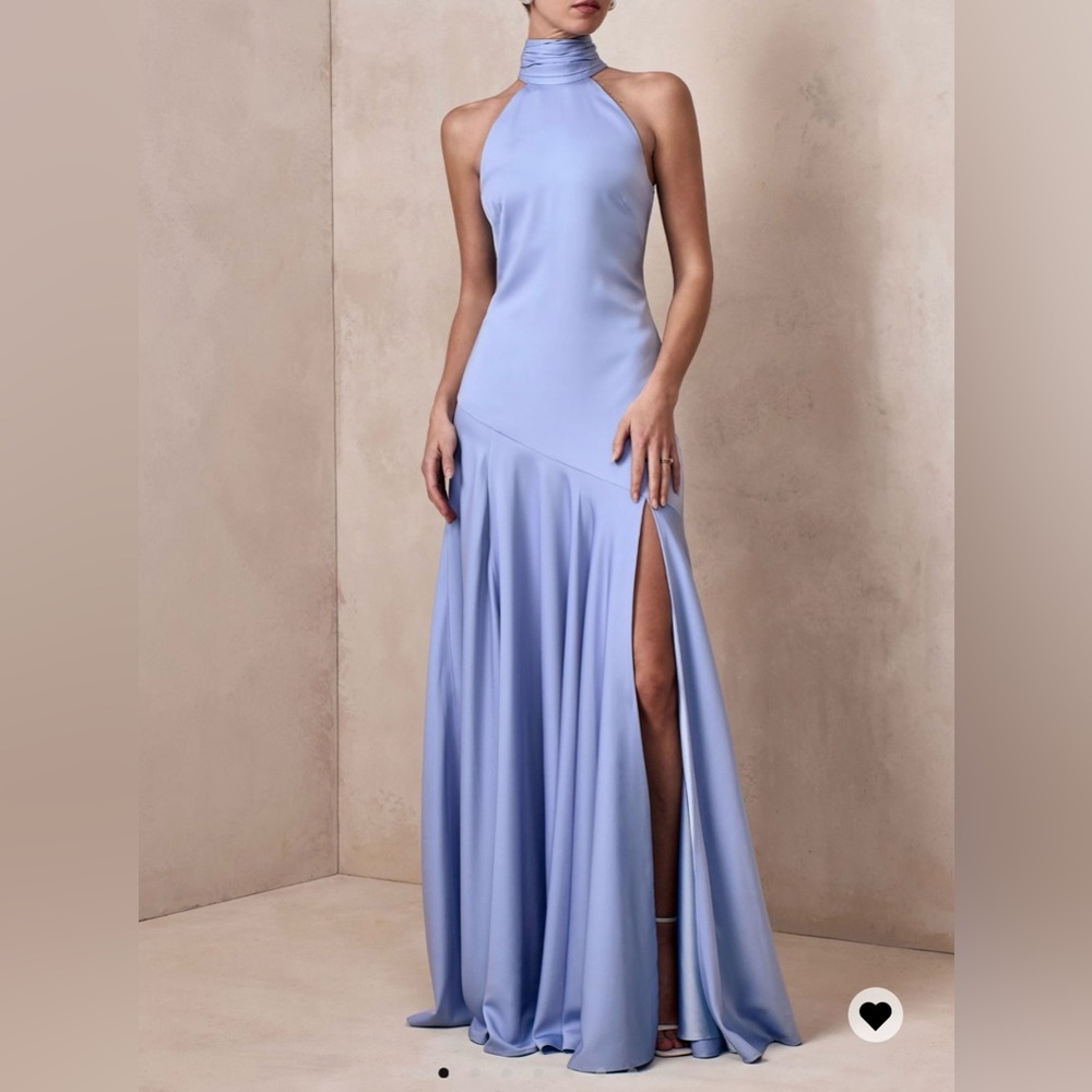 Club L London Halter Prom Gown in Periwinkle